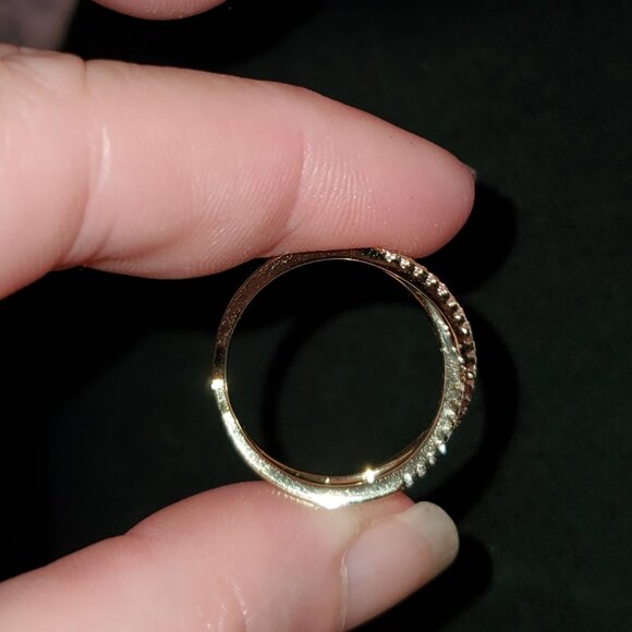 Neiman Marcus 14k Gold Plated Infinity Criss-Cross X Ring - Picture 5 of 8